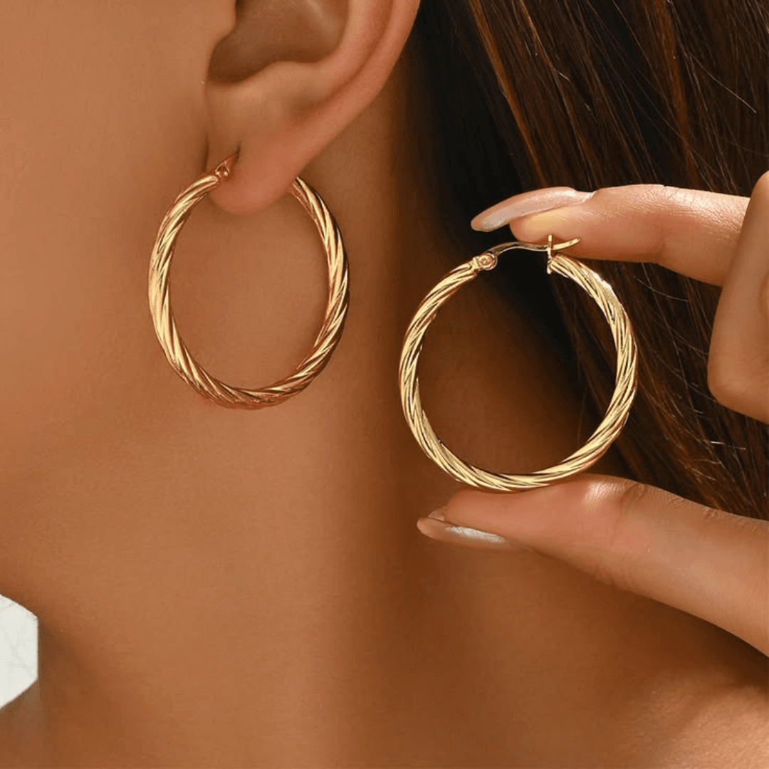 Solène Twisted Hoops
