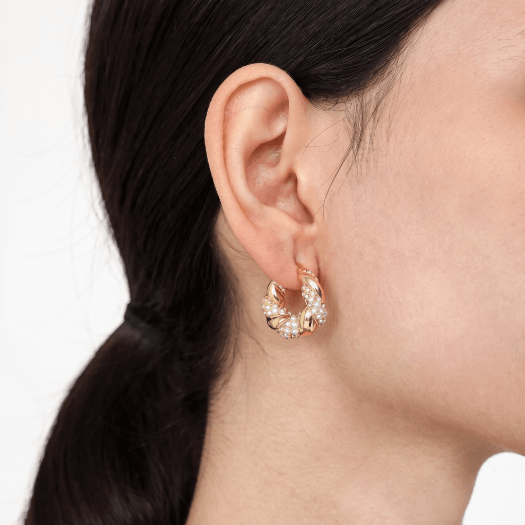 Valeria Crystal Hoop Earrings