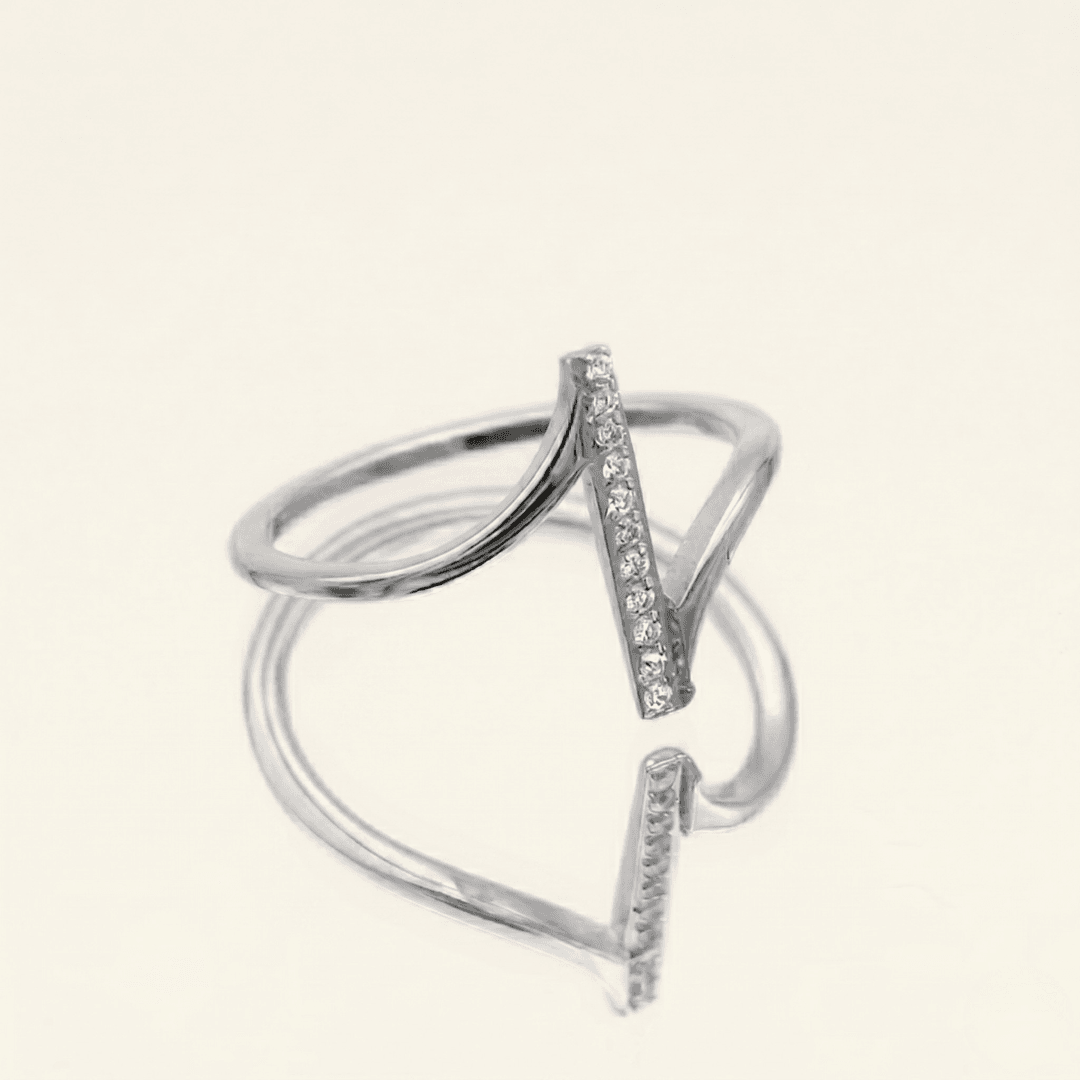 Vela Open Crystal Ring