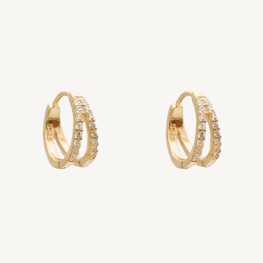 Aurora Crystal Huggie Earrings