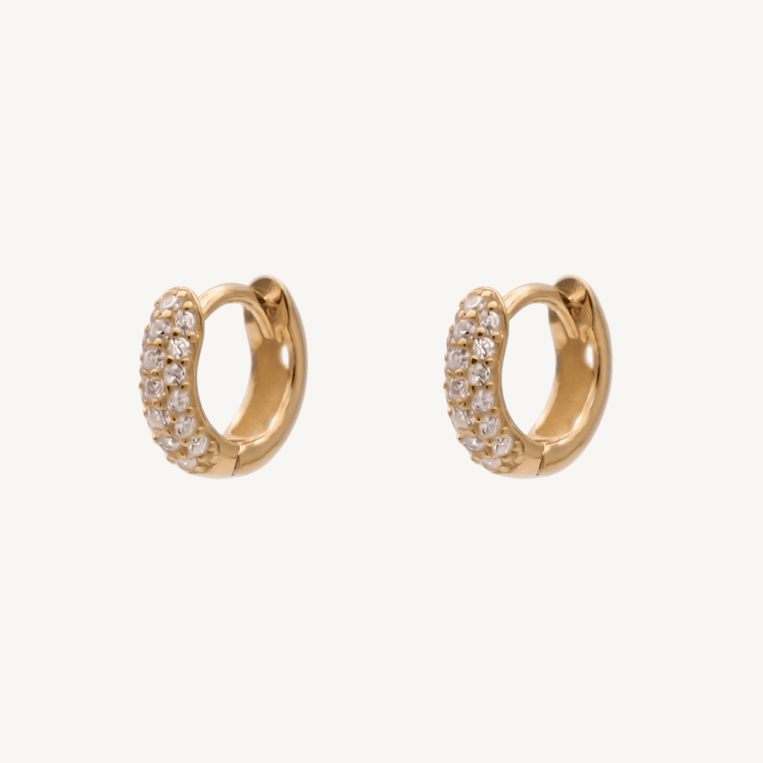 Lucia Crystal Huggie Earrings