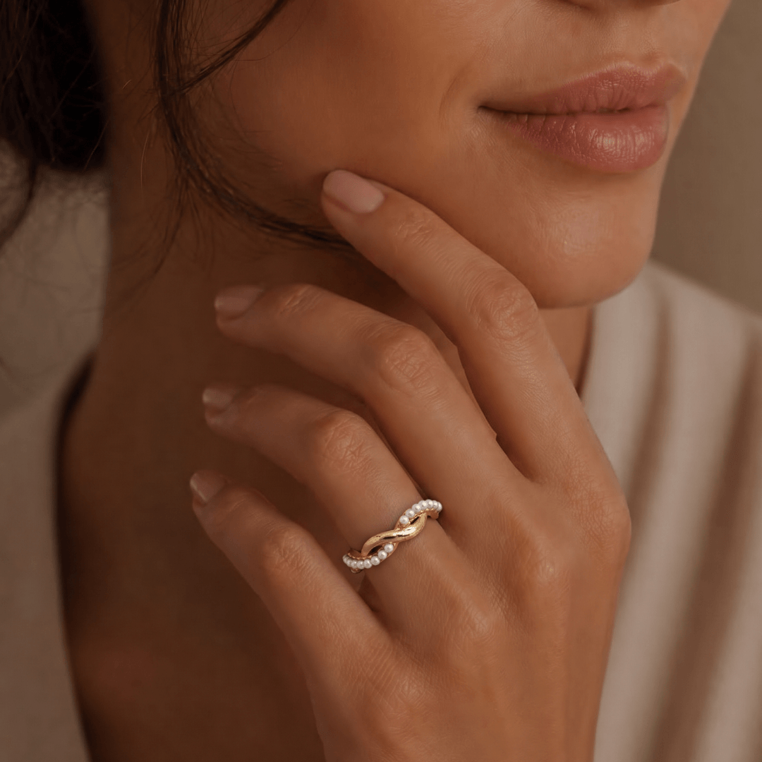 Serena Pearl Gold Ring