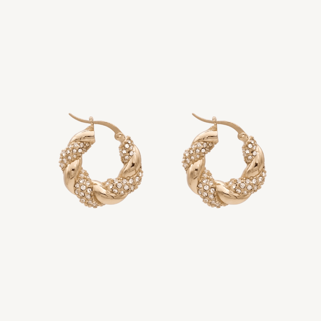 Valeria Crystal Hoop Earrings