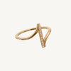 Vela Open Crystal Ring