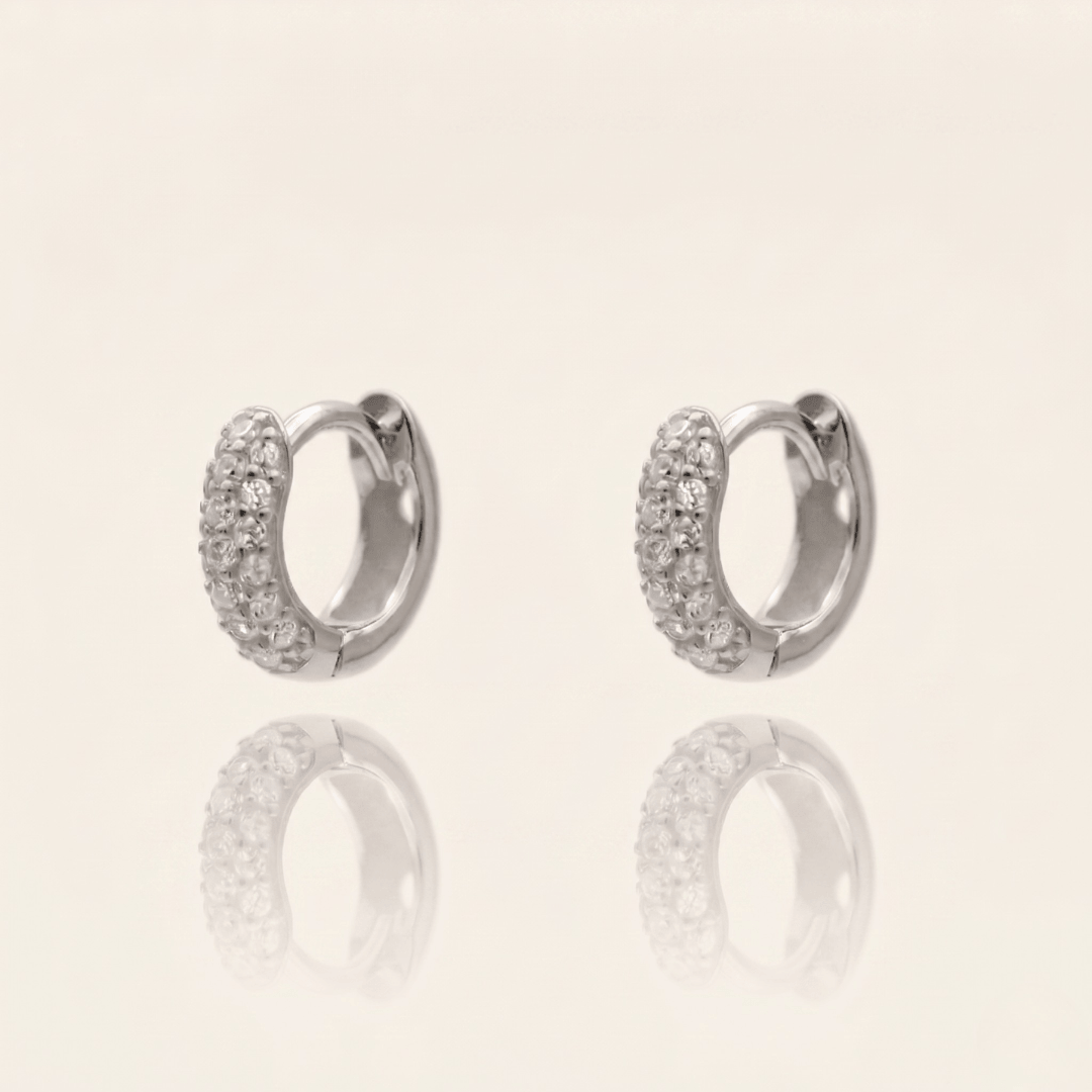 Lucia Crystal Huggie Earrings