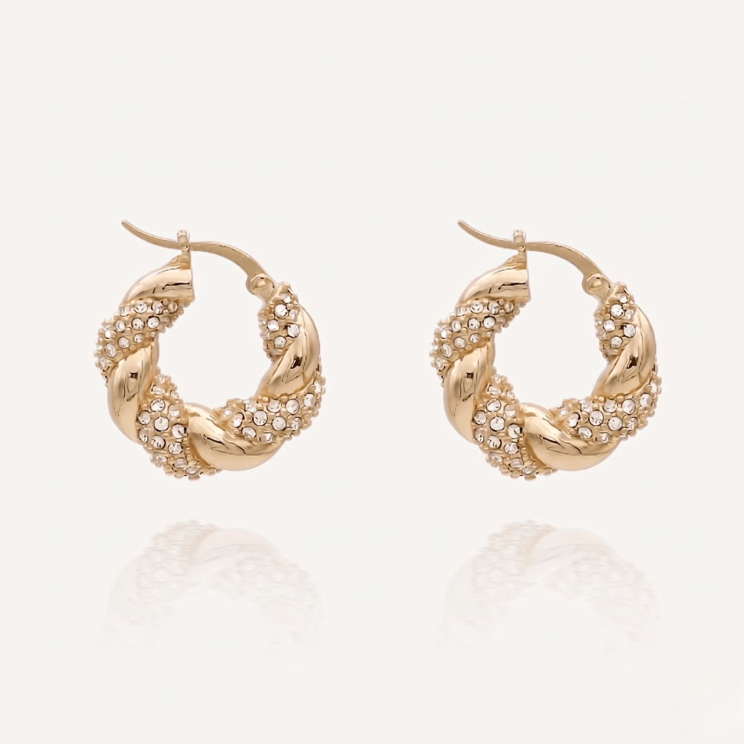 Valeria Crystal Hoop Earrings