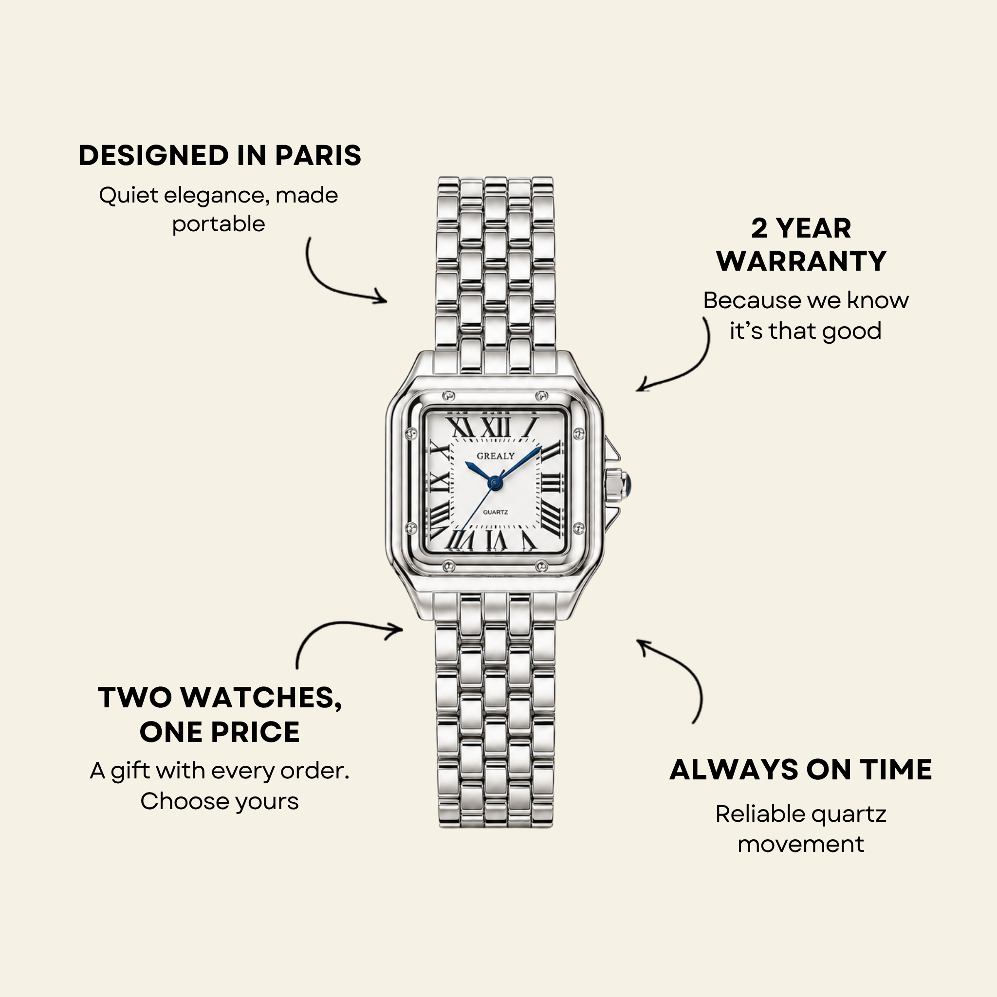 Le Marais Watch Argent
