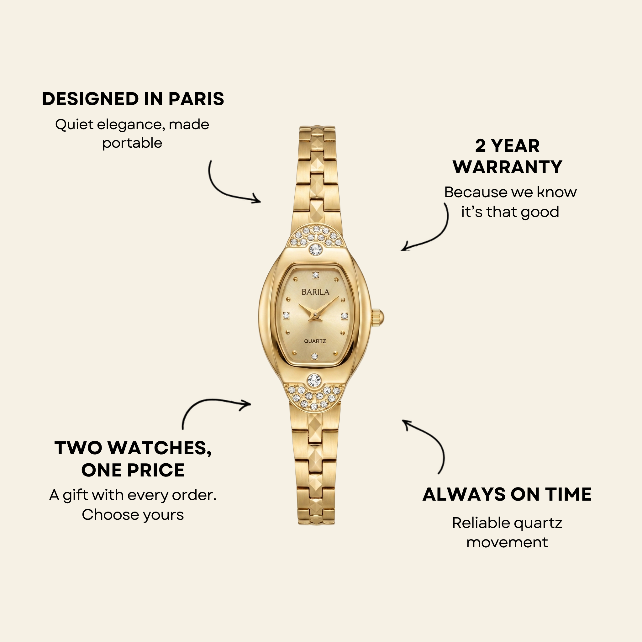 Trocadéro Watch Gold